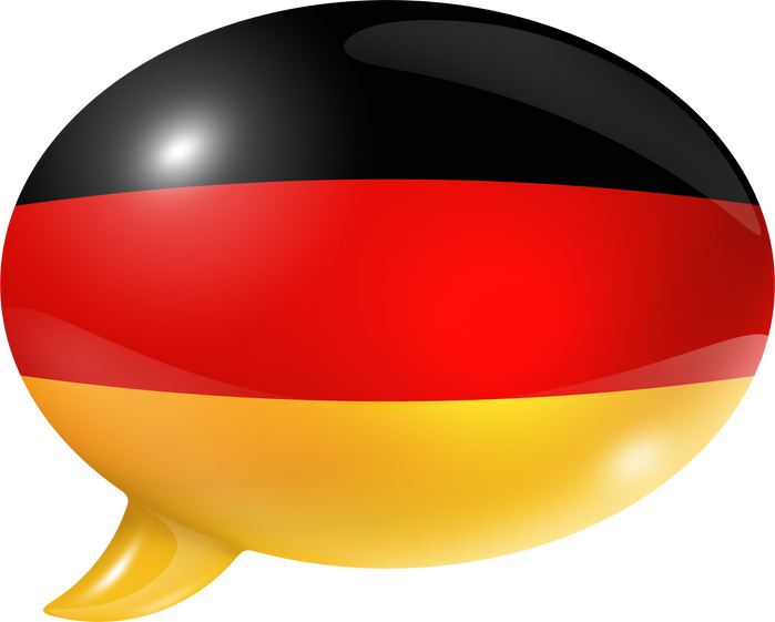 German Flag Speech Bubble